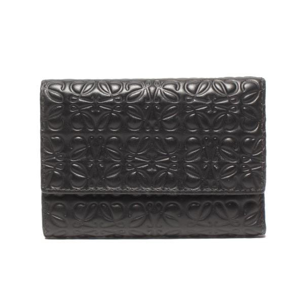 美品 LOEWE ロエベ リピート アナグラム 三つ折り財布 ロエベ 三つ折り財布 リピートアナグラム レディース LOEWE 中古