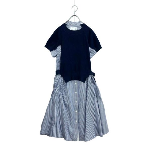 Sacai ニットショート ドッキングワンピース　22ss Sacai ニットショート ドッキングワンピース 22ss 【公式通販】