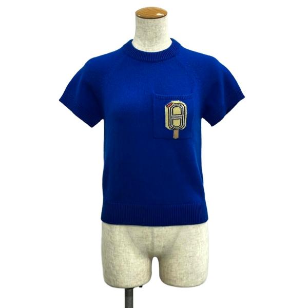 エルメス　カシミヤ100% ネイビーニット　薄手　Lサイズ エルメス カシミヤ100% ネイビーニット 薄手 Lサイズ エルメス