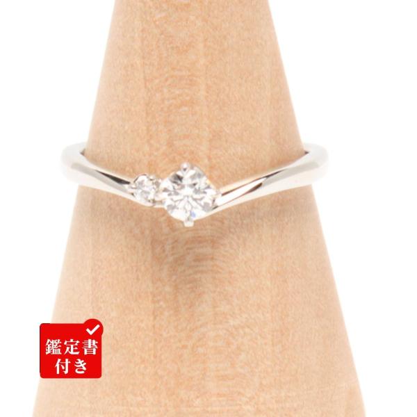 美品 ニワカ リング 指輪 Pt950 ダイヤ 0.181ct 0.04ct相当 レディース