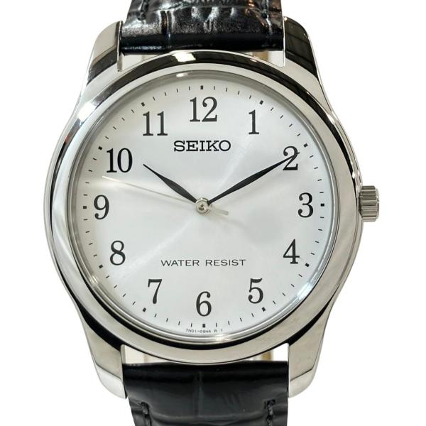 セイコー 腕時計 クオーツ ホワイト 7N01-0EF0 メンズ SEIKO 中古 