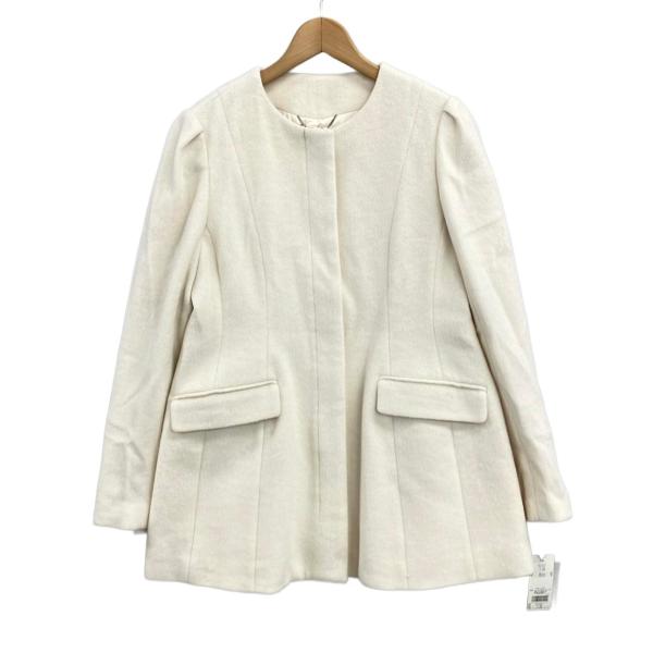 美品 セルフォード ノーカラーペプラムジャケット CWFJ225013