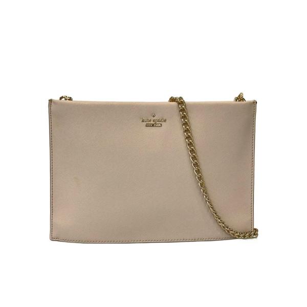 kate spade NY ボーダー クラッチバッグ ケイトスペード 美品 ケイトスペード 2way チェーンショルダーバッグ 斜め掛け