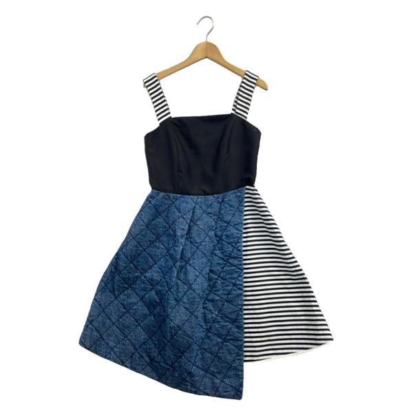 BORDERS at BALCONY 】黒 ミディ丈 ワンピース36 BORDERS at BALCONY