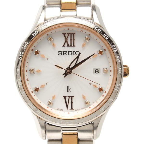 セイコー 腕時計 lk ルキア ソーラー ホワイト 1B35-0AS0 レディース