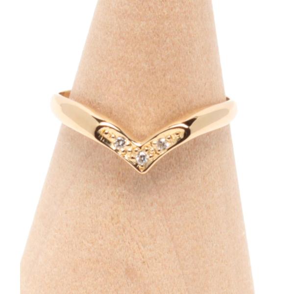 美品 リング 指輪 K18 ダイヤ0.02ct レディース SIZE 12号 中古  