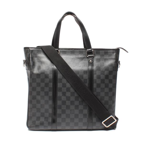 [超極美品] ルイヴィトン　ダミエ　グラフィット　タダオ　トートバッグ　2way ルイ・ヴィトン 2wayトートバッグ ショルダーバッグ 斜め掛け