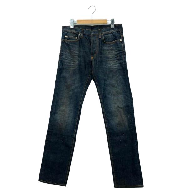 極美品 ディオールオム ボタンフライ デニムパンツ インディゴ 28 メンズ 極美品 ディオールオム ボタンフライ デニムパンツ インディゴ