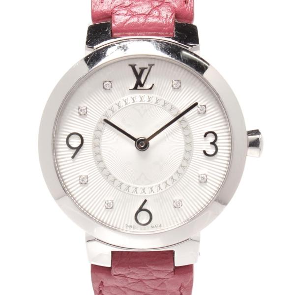 ルイ・ヴィトン 腕時計 タンブール スリム PM クオーツ シルバー Q12MG