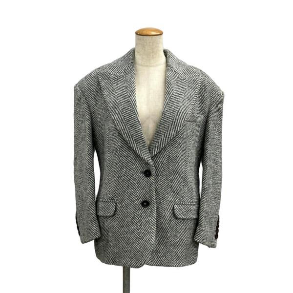美品 グッチ テーラードジャケット ヘリンボーン 711458 レディース