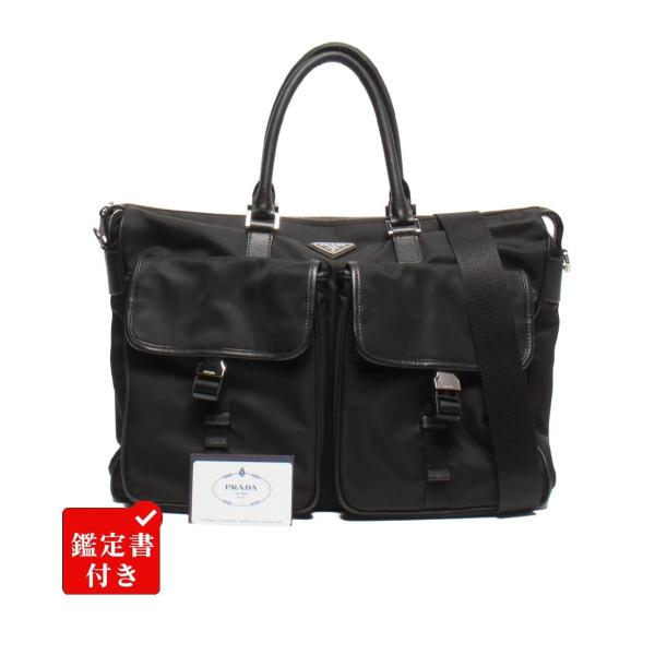 【✨美品✨】 プラダ ビジネスバッグ ショルダーバッグ 2way ブラック プラダ 2wayブリーフケース ビジネスバッグ ショルダーバッグ 斜め掛け