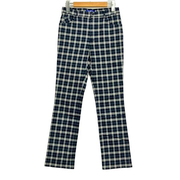 美品 バーバリーブルーレーベル ロングパンツ チェック柄 レディース 