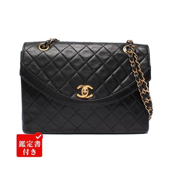 シャネル チェーンショルダーバッグ ダブルチェーン シングルフラップ