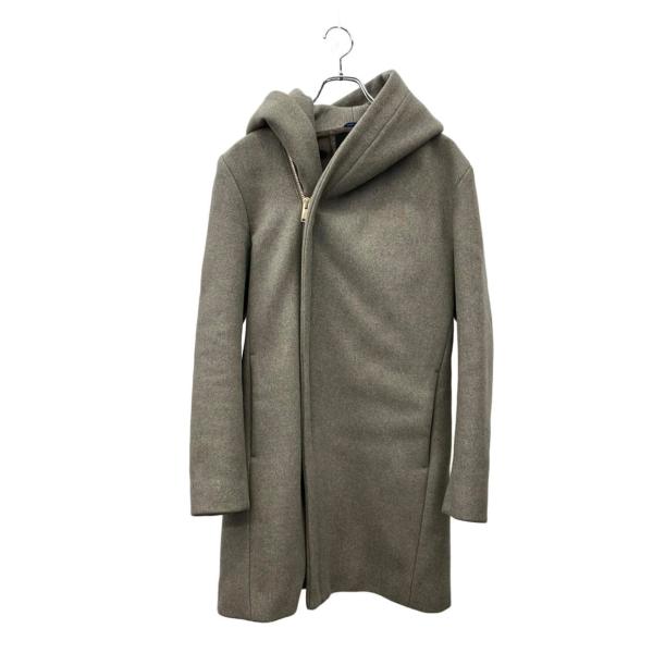 ジュンハシモト ロングコート ジップ ラップ フード モード メンズ