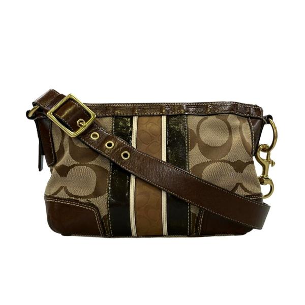 コーチ COACH シグネチャー カーフ レザー バッグ ショルダー バッグ COACH コーチ ショルダーバッグ シグネチャー レザー ブラック