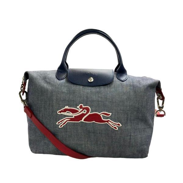 ロンシャン　LONGCHAMP　2WAY　トートバッグ　斜めがけ　デニム hugall_rc-itjthx05fmly-typh