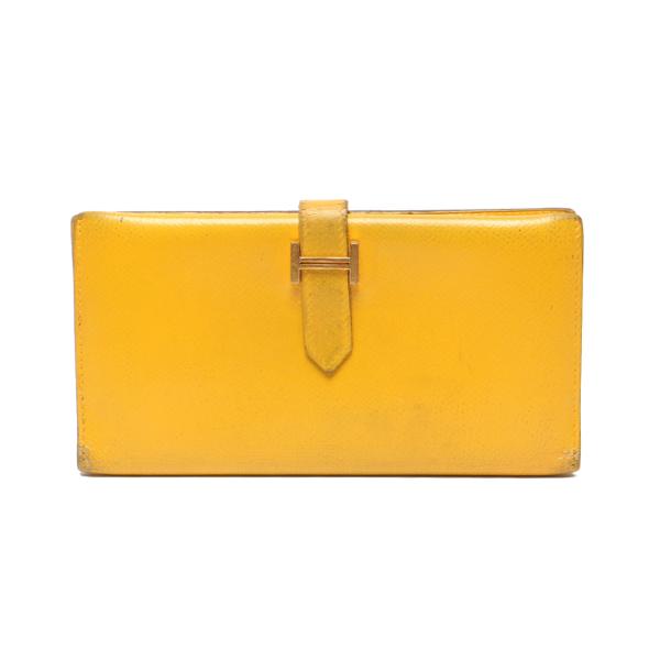 エルメス 長財布 □G刻印 ゴールド金具 ベアン レディース HERMES 中古