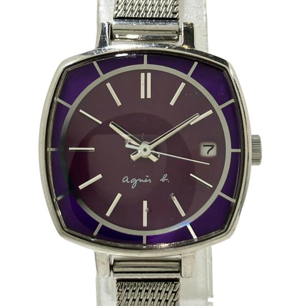 アニエスベー 腕時計 クオーツ パープル 7N82-0CH0 レディース agnes b