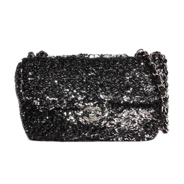 美品 シャネル チェーンショルダーバッグ ココマーク シルバー金具