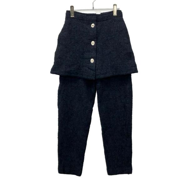 フミカウチダ BOUCLE MINI-SKIRT ON SLACKS ハイウエストテーパードパンツ FU-M-PT002 レディース SIZE 36 (XS) FUMIKA UCHIDA 中古