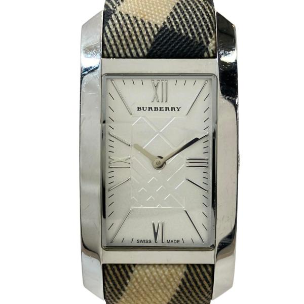 バーバリー 腕時計 クオーツ シルバー BU1076 メンズ BURBERRY 中古