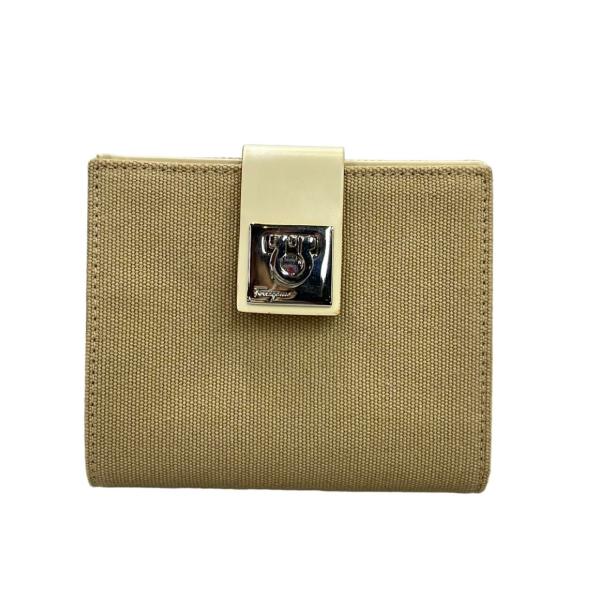 サルヴァトーレフェラガモ 二つ折り財布 ガンチーニ IC-22 0111