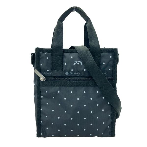 【美品】レスポートサック ドット柄 黒　2way ショルダーバッグ LeSportsac - レスポートサック ショルダー ブラック ドット風の
