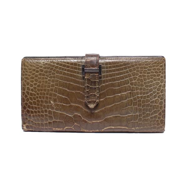 訳あり エルメス 長財布 シルバー金具 T刻印 ベアンスフレ レディース