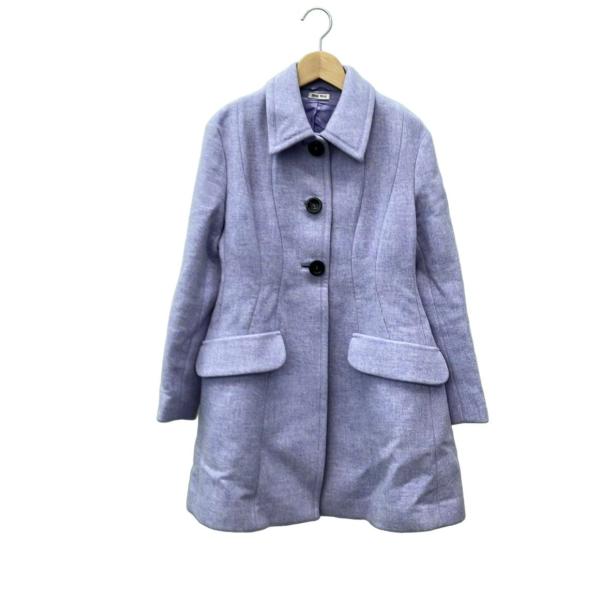 MIUMIU ミュウミュウ ステンカラーコート ギャザーAライン サイズ38 hugall_rc-itnanzfi2uy6-bwiy