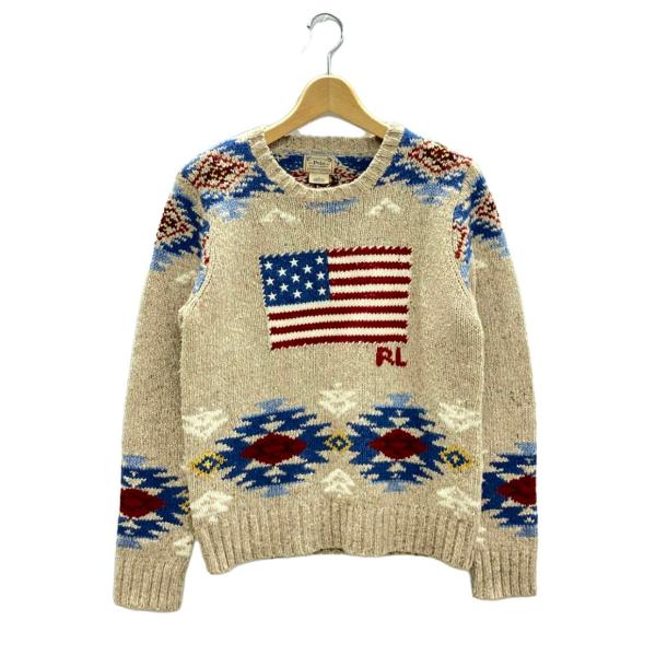 美品 ポロ・ラルフローレン ウールカシミアクルーネックニットセーター