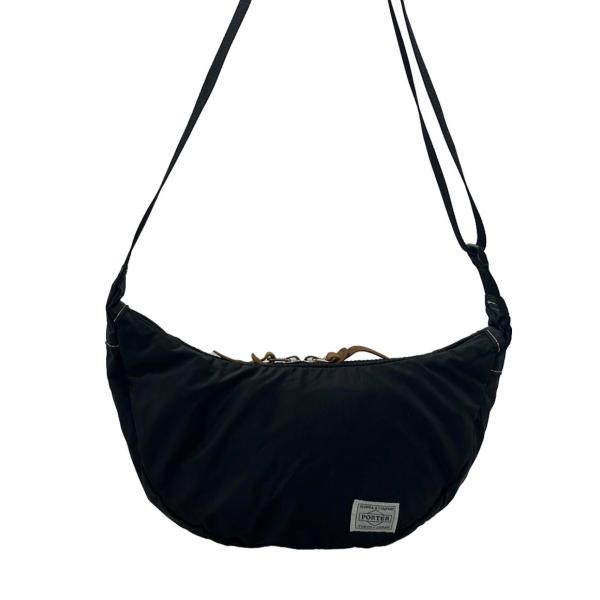 美品　ポーター　ショルダーバッグ　黒　ロゴ　ナイロン　斜め掛け可　s48 ポーター ショルダーバッグ 斜め掛け メンズ PORTER 中古 : Rehello by
