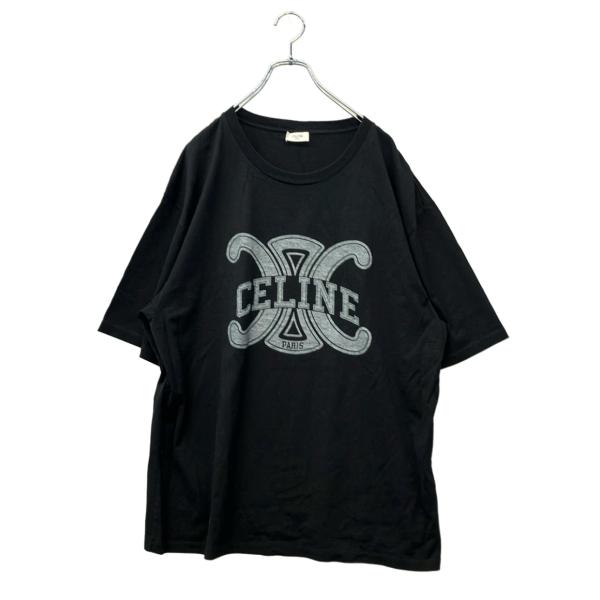 セリーヌ 半袖Tシャツ トリオンフ ロゴ ルーズ Tシャツ コットン