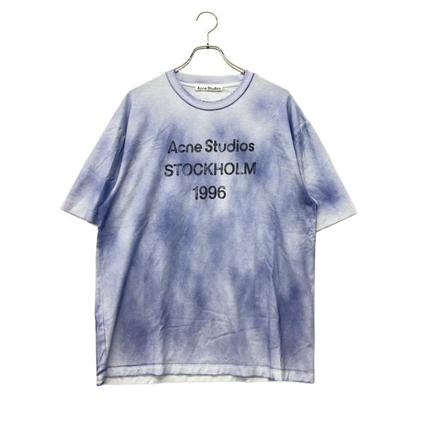 アクネ ストゥディオズ ダメージ加工 ロゴTシャツ アクネ ストゥディオズ 半袖Tシャツ スプレーヴィンテージ 加工 ロゴ