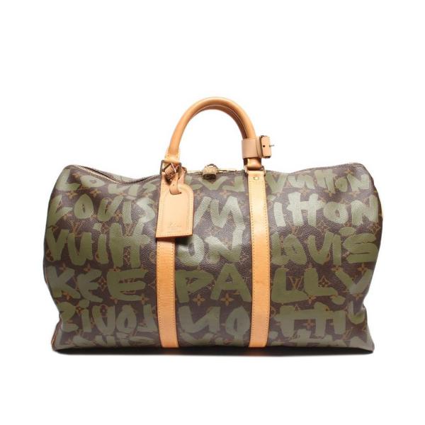 ルイヴィトン ボストンバッグ ゴールド金具 キーポル50 カーキ