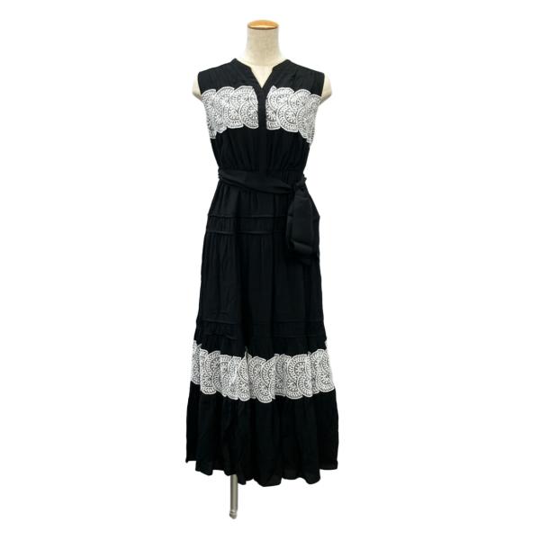 ハーリップトゥ ノースリーブワンピース Scala Lace-Trimmed Dress 1242305152 レディース SIZE S Her lip to 中古