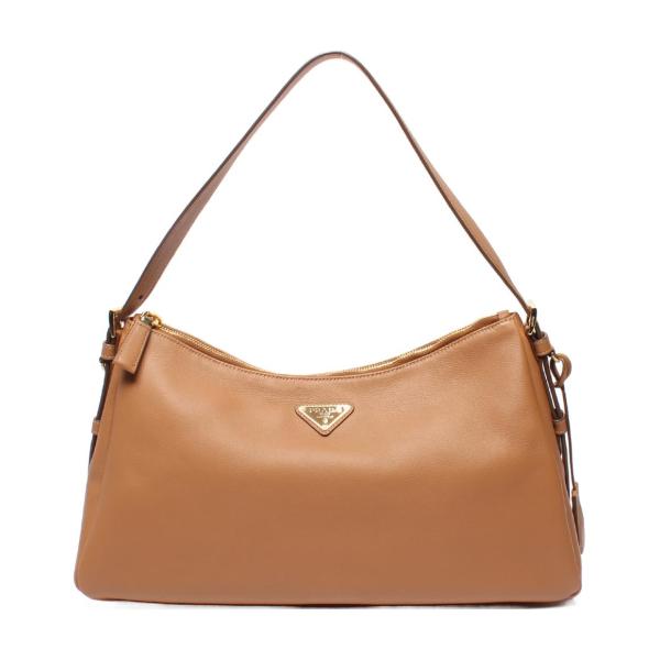 本物 プラダ ショルダーバッグ レディース 黒 肩掛け スタッズ ロゴ レザー PRADA プラダ ショルダーバッグ 1BD118 2BYB レディース