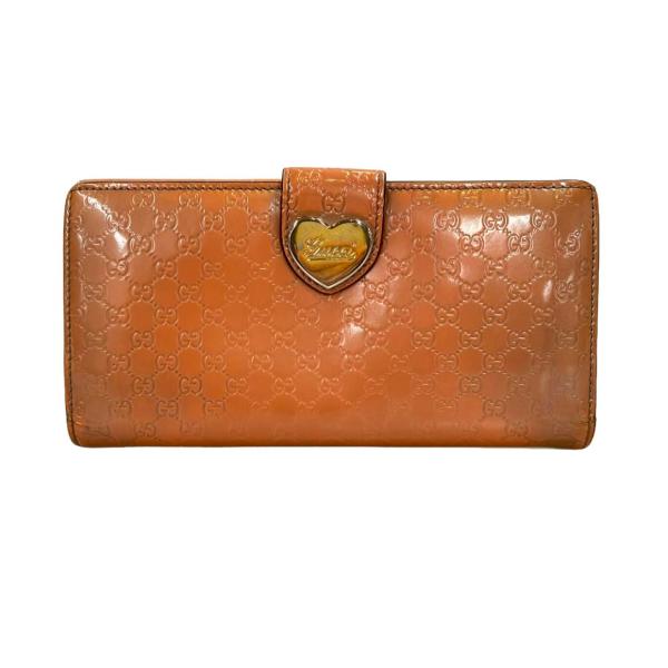 【美品】 GUCCI グッチ マイクロ　シマ 2つ折り 長財布 グッチ 二つ折り長財布 マイクログッチシマ 203550・2149 レディース