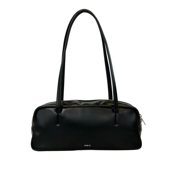 未使用品. Stand oil 黒いレザーショルダーバッグ 美品 スタンドオイル ショルダーバッグ 肩掛け レディース STAND OIL
