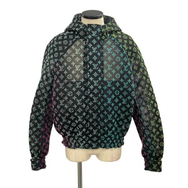 美品 ルイ・ヴィトン グラディエントモノグラムメッシュブルゾン 22SS