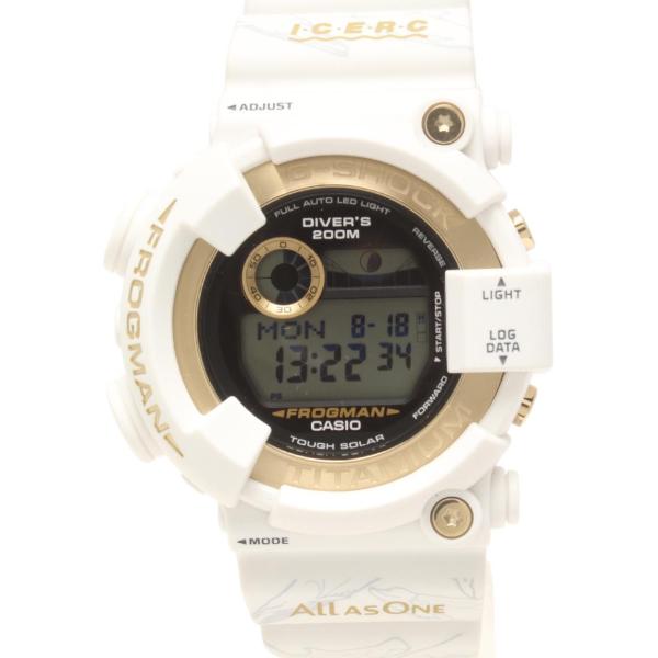 美品 カシオ 腕時計 アイサーチ・ジャパン コラボレーションモデル 2024 G-SHOCK フロッグマン ソーラー GW-8201K-7JR メンズ CASIO 中古