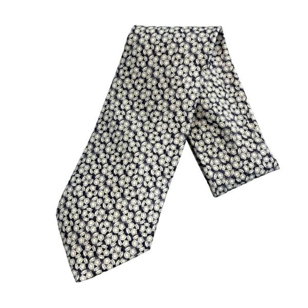美品 エルメス ネクタイ シルク100% サッカーボール柄 メンズ HERMES