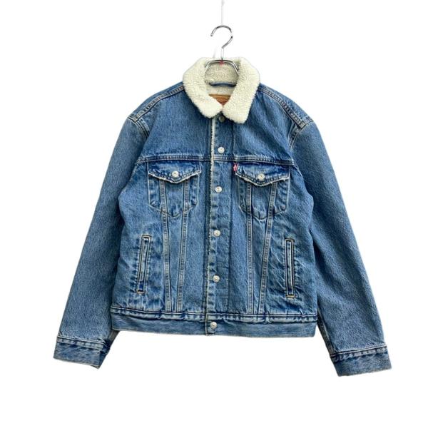 【新品未使用】リーバイス　ボア付きデニムジャケット リーバイス デニムジャケット ダメージ加工 内側ボア レディース SIZE