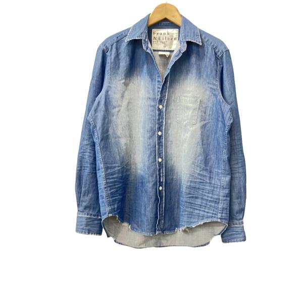 フランクアンドアイリーン 長袖デニムシャツ ダメージ加工 フランクアンドアイリーン 長袖デニムシャツ ダメージ加工