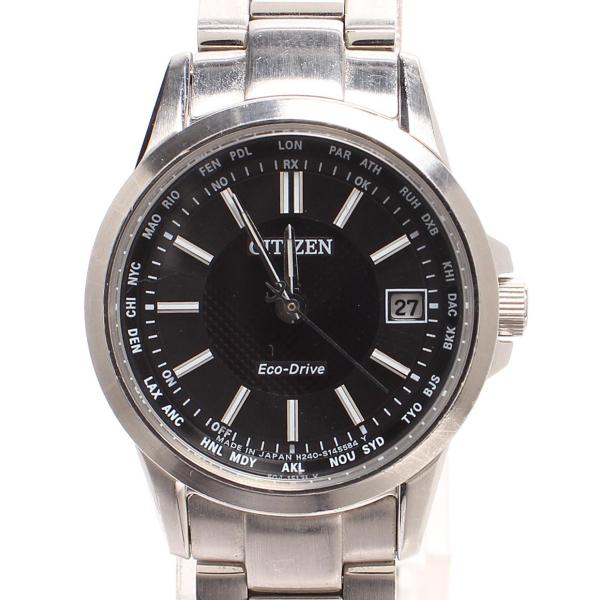 シチズン 腕時計 デイト ECO-DRIVE ソーラー ブラック H240-S104823