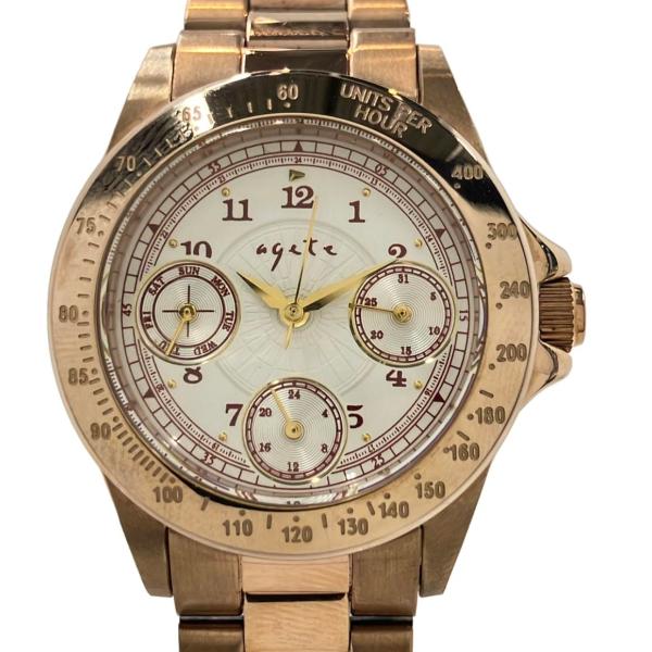 箱付き agete アガット レクタンギュラー レディース 腕時計 クォーツ アガット 腕時計 クオーツ レディース agete 中古 : Rehello by