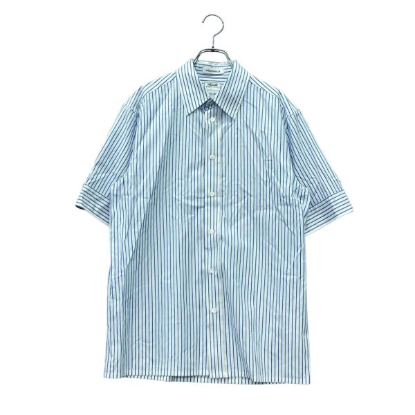 美品 マディソンブルー 半袖シャツRELAXED FIT SH P.STRIPE MB231-5020