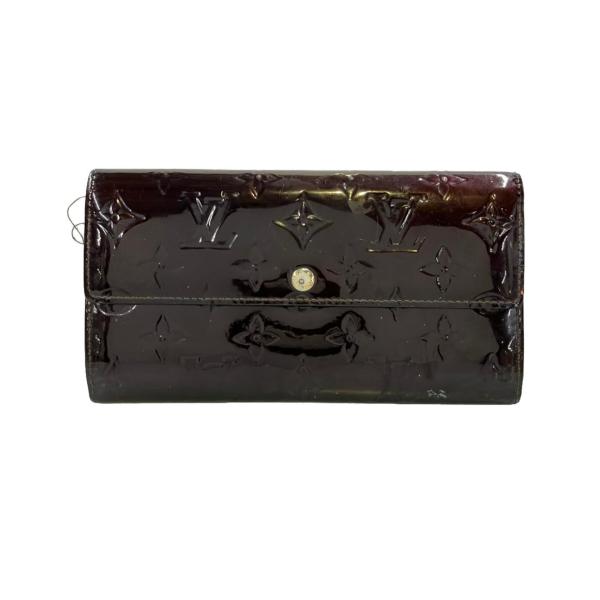 ☆ルイヴィトン ヴェルニ ポルトフォイユサラ アマラント M93524 長財布 ルイヴィトン 二つ折り長財布 ポルトフォイユサラ アマラント