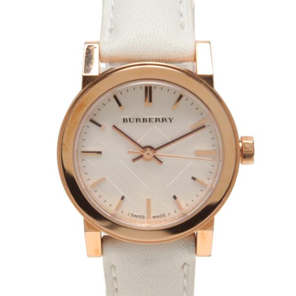 美品✨BURBERRY バーバリー クロコ型押しベルト ラウンド クォーツ腕時計 稼動品 Burberry レクタンギュラー ロゴベルト 腕時計 Gカード付き