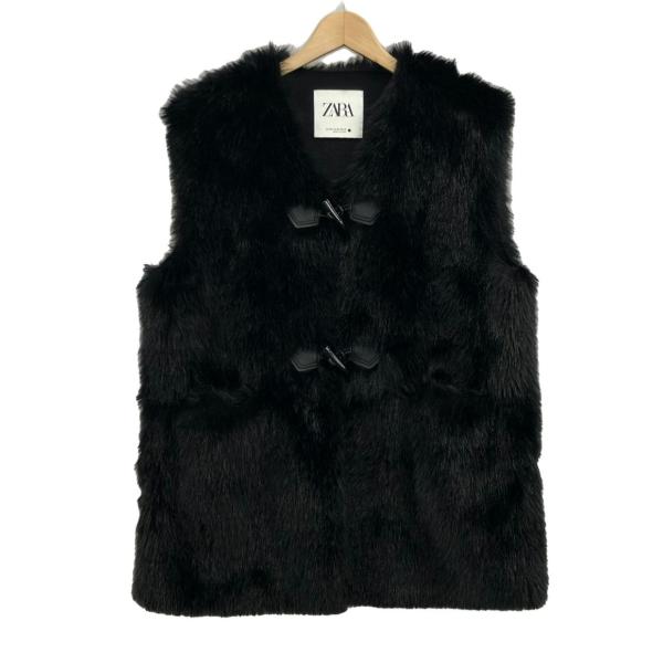 JULY NINE ファーベスト Sサイズ ブラック美品 美品 ザラ ファーベスト ジレ レディース SIZE XS ZARA 中古 : Rehello