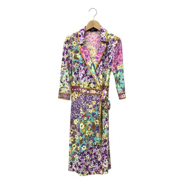 レオナール 半袖ワンピース 花柄 レディース SIZE 36 (XS) LEONARD